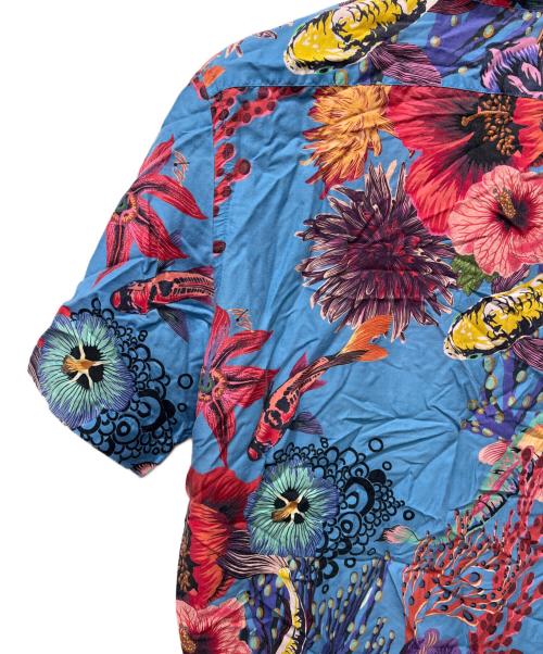 PAUL SMITH（ポールスミス）PAUL SMITH (ポールスミス) アロハシャツ ブルー×レッド サイズ:ＸＬの古着・服飾アイテム