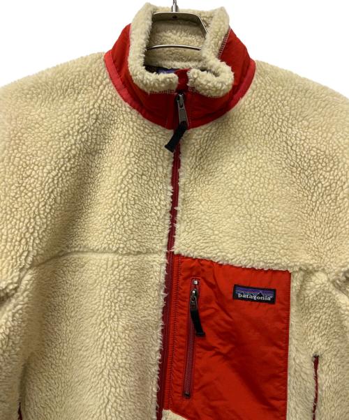 Patagonia（パタゴニア）Patagonia (パタゴニア) クラシックレトロXジャケット アイボリー×オレンジ サイズ:Mの古着・服飾アイテム