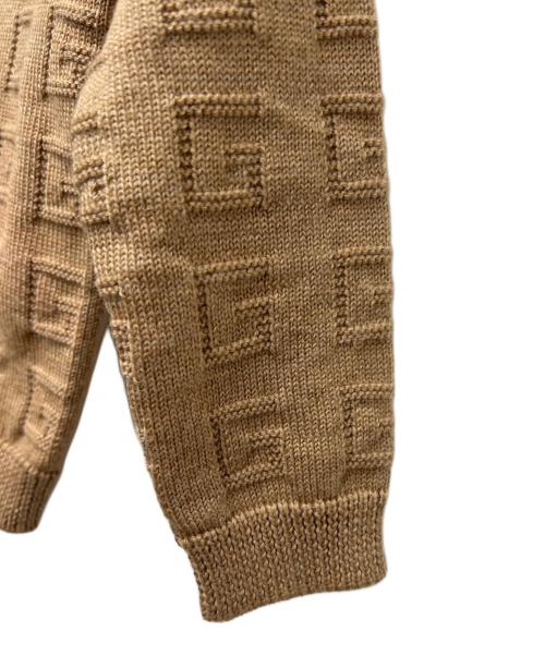 GUCCI（グッチ）GUCCI (グッチ) Vネックカーディガン ベージュ サイズ:18-24の古着・服飾アイテム