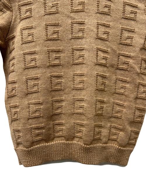 GUCCI（グッチ）GUCCI (グッチ) Vネックカーディガン ベージュ サイズ:18-24の古着・服飾アイテム