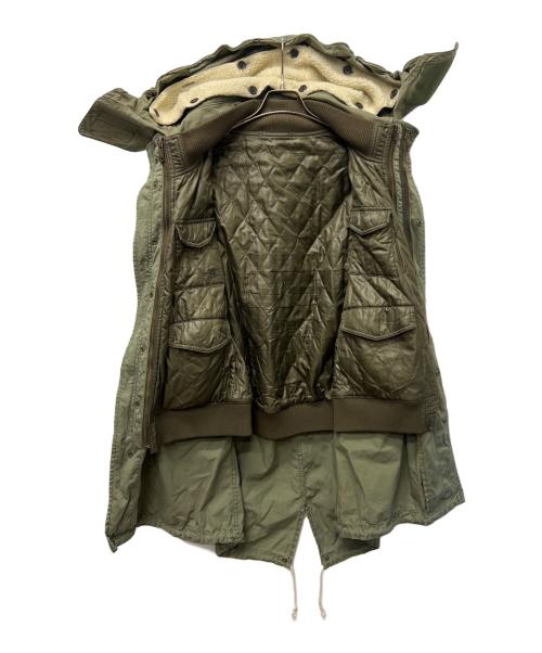 BURBERRY BLACK LABEL（バーバリーブラックレーベル）BURBERRY BLACK LABEL (バーバリーブラックレーベル) ライナー付モッズコート カーキ サイズ:ＬＬの古着・服飾アイテム