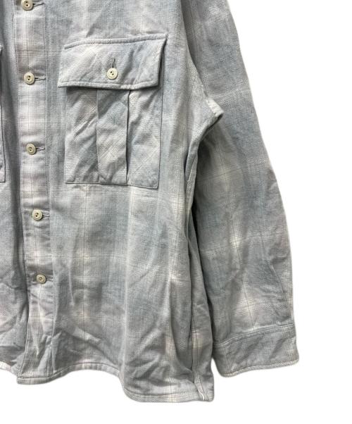 J.S HOMESTEAD（ジャーナルスタンダード ホームステッド）J.S HOMESTEAD (ジャーナルスタンダード ホームステッド) インディゴ チェック ミリタリー シャツ グレー サイズ:Mの古着・服飾アイテム