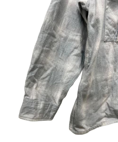 J.S HOMESTEAD（ジャーナルスタンダード ホームステッド）J.S HOMESTEAD (ジャーナルスタンダード ホームステッド) インディゴ チェック ミリタリー シャツ グレー サイズ:Mの古着・服飾アイテム