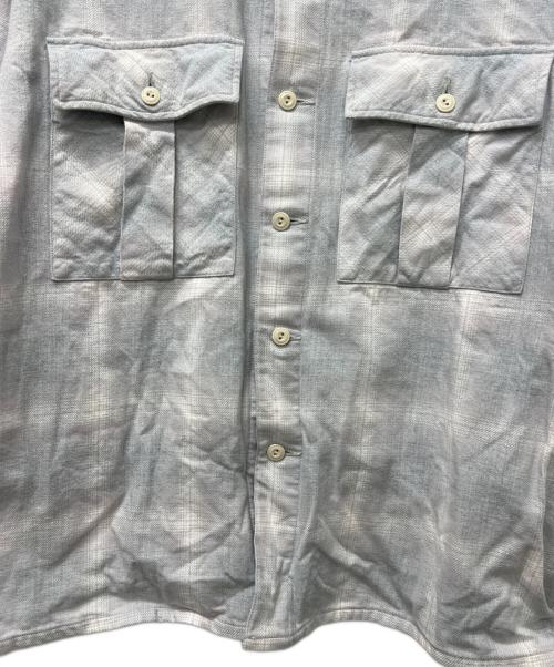 J.S HOMESTEAD（ジャーナルスタンダード ホームステッド）J.S HOMESTEAD (ジャーナルスタンダード ホームステッド) インディゴ チェック ミリタリー シャツ グレー サイズ:Mの古着・服飾アイテム