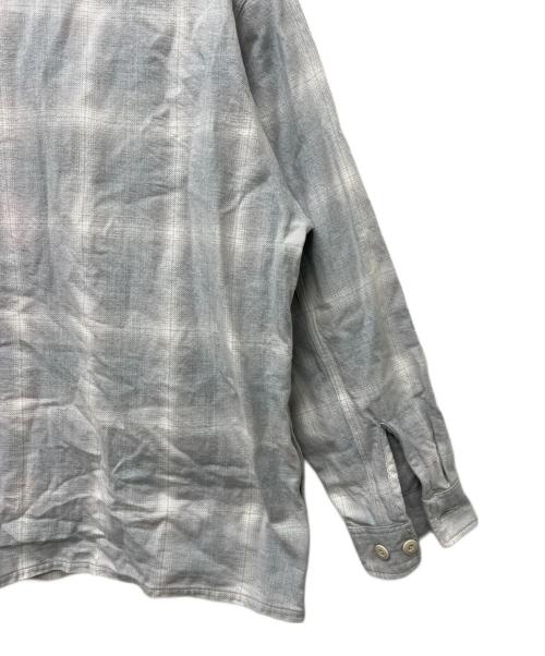 J.S HOMESTEAD（ジャーナルスタンダード ホームステッド）J.S HOMESTEAD (ジャーナルスタンダード ホームステッド) インディゴ チェック ミリタリー シャツ グレー サイズ:Mの古着・服飾アイテム