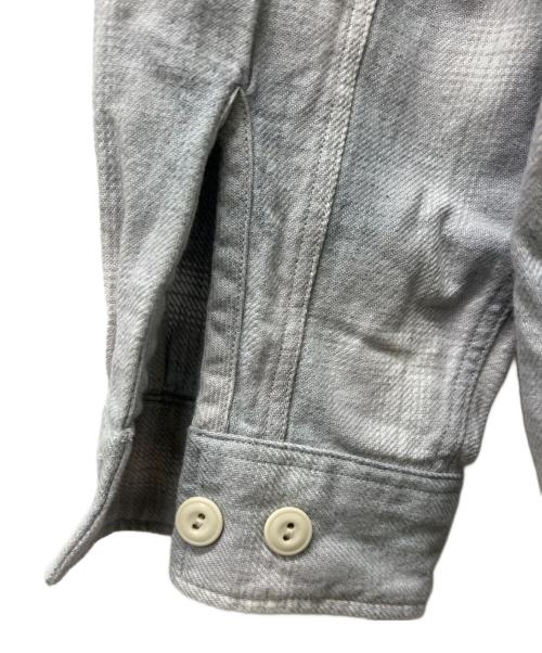 J.S HOMESTEAD（ジャーナルスタンダード ホームステッド）J.S HOMESTEAD (ジャーナルスタンダード ホームステッド) インディゴ チェック ミリタリー シャツ グレー サイズ:Mの古着・服飾アイテム