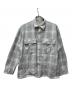 J.S HOMESTEAD（ジャーナルスタンダード ホームステッド）の古着「インディゴ チェック ミリタリー シャツ」｜グレー