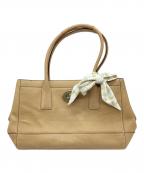 COACHコーチ）の古着「ターンロックトートバッグ」｜ベージュ