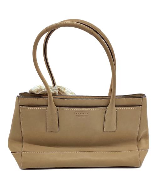 COACH（コーチ）COACH (コーチ) ターンロックトートバッグ ベージュの古着・服飾アイテム