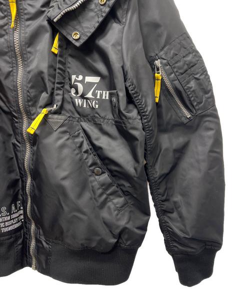 AVIREX（アヴィレックス）AVIREX (アヴィレックス) LIGHT MA-1 REMODEL TACTICS 2 ブラック サイズ:Ｌの古着・服飾アイテム