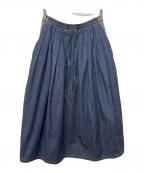 Christian Diorクリスチャン ディオール）の古着「ロゴラインデニムロングスカート」｜インディゴ