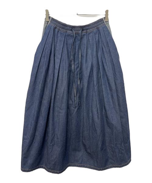 Christian Dior（クリスチャン ディオール）Christian Dior (クリスチャン ディオール) ロゴラインデニムロングスカート インディゴ サイズ:３８の古着・服飾アイテム