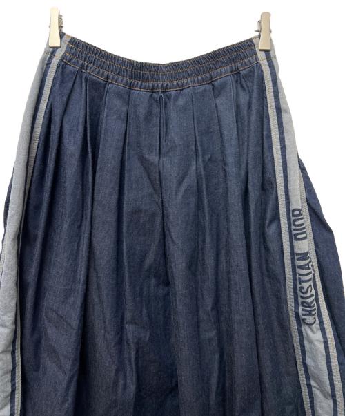 Christian Dior（クリスチャン ディオール）Christian Dior (クリスチャン ディオール) ロゴラインデニムロングスカート インディゴ サイズ:３８の古着・服飾アイテム