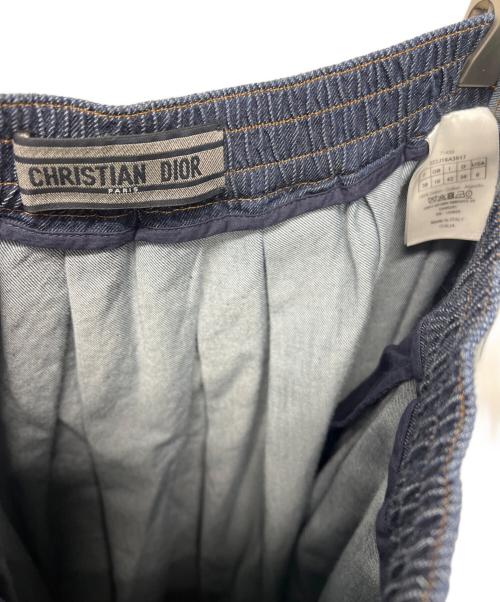 Christian Dior（クリスチャン ディオール）Christian Dior (クリスチャン ディオール) ロゴラインデニムロングスカート インディゴ サイズ:３８の古着・服飾アイテム