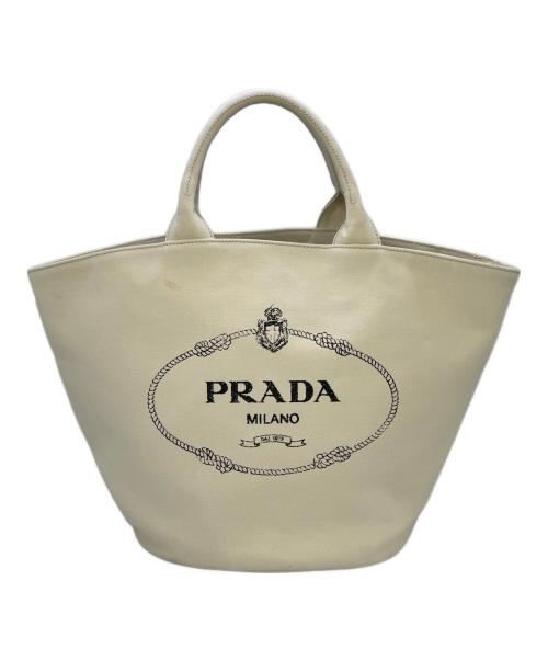 PRADA（プラダ）PRADA (プラダ) カナパ トートバッグ ホワイトの古着・服飾アイテム