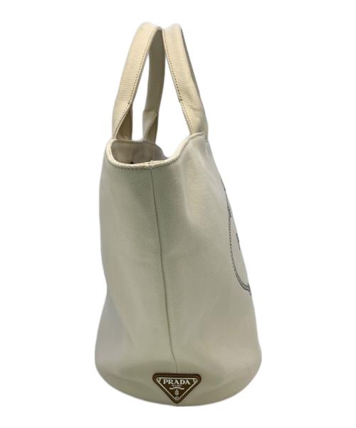 PRADA（プラダ）PRADA (プラダ) カナパ トートバッグ ホワイトの古着・服飾アイテム