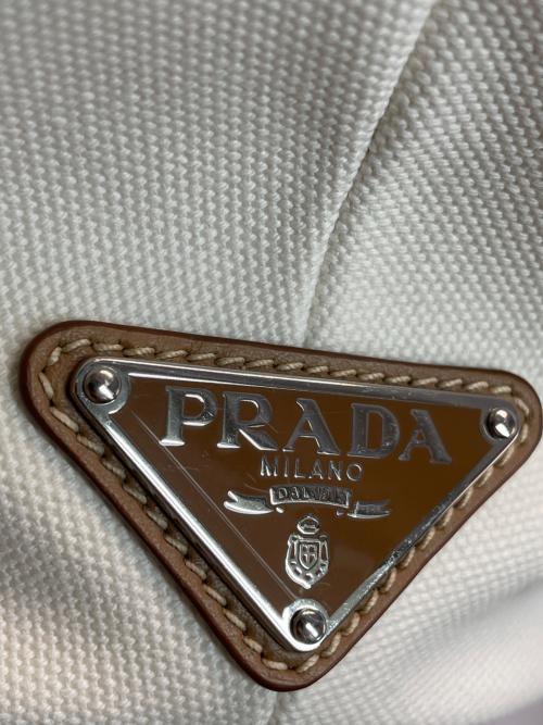 PRADA（プラダ）PRADA (プラダ) カナパ トートバッグ ホワイトの古着・服飾アイテム