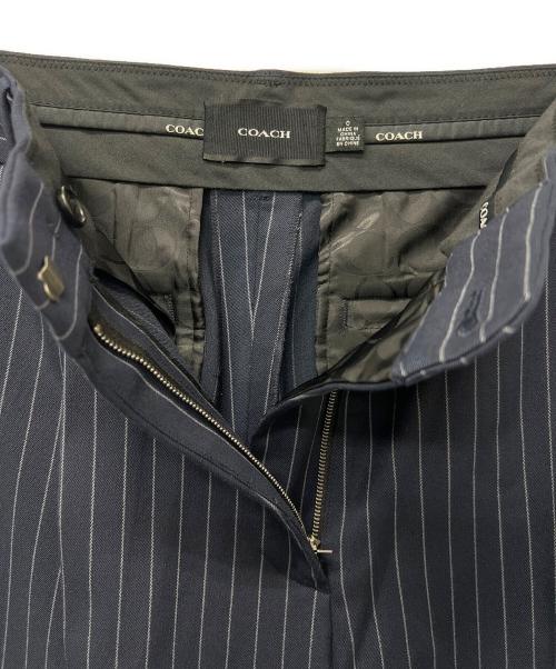 COACH（コーチ）COACH (コーチ) ワイド レッグ トラウザー ネイビー サイズ:０の古着・服飾アイテム