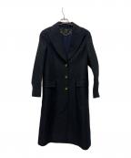 Ferragamoフェラガモ）の古着「金ボタンロングコート」｜ブラック