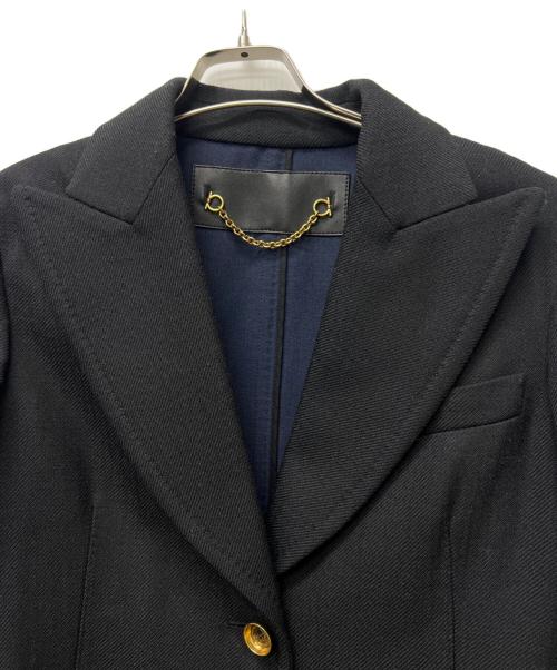 Ferragamo（フェラガモ）Ferragamo (フェラガモ) 金ボタンロングコート ブラック サイズ:４０の古着・服飾アイテム