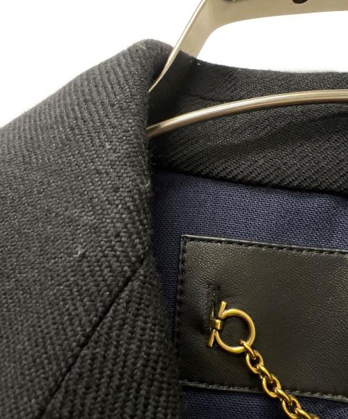 Ferragamo（フェラガモ）Ferragamo (フェラガモ) 金ボタンロングコート ブラック サイズ:４０の古着・服飾アイテム