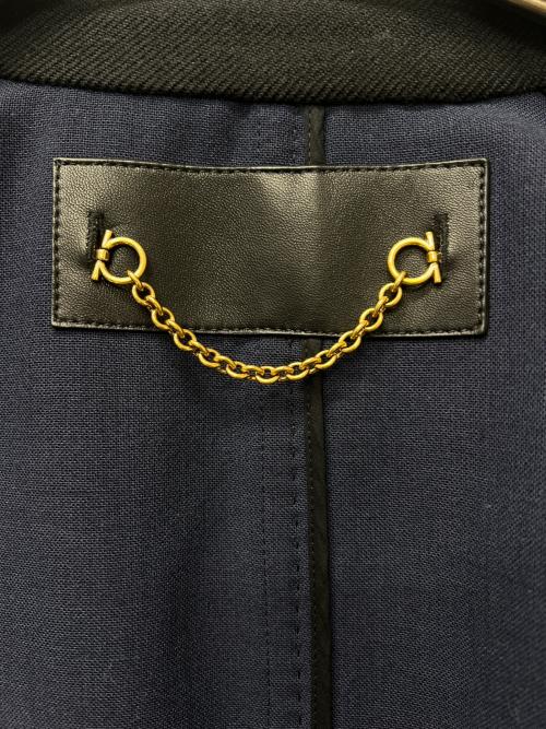 Ferragamo（フェラガモ）Ferragamo (フェラガモ) 金ボタンロングコート ブラック サイズ:４０の古着・服飾アイテム