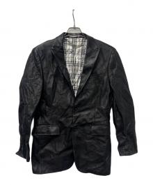 BURBERRY BLACK LABEL（バーバリーブラックレーベル）の古着「レザージャケット」｜ブラック