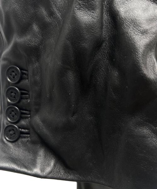 BURBERRY BLACK LABEL（バーバリーブラックレーベル）BURBERRY BLACK LABEL (バーバリーブラックレーベル) レザージャケット ブラック サイズ:Ｌの古着・服飾アイテム