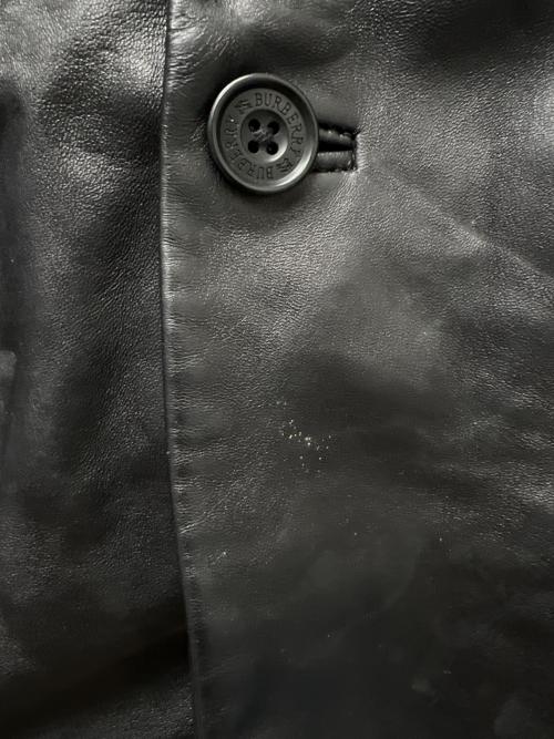 BURBERRY BLACK LABEL（バーバリーブラックレーベル）BURBERRY BLACK LABEL (バーバリーブラックレーベル) レザージャケット ブラック サイズ:Ｌの古着・服飾アイテム