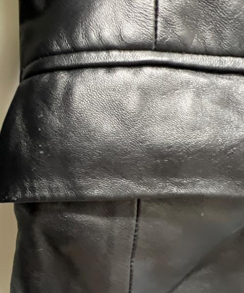 BURBERRY BLACK LABEL（バーバリーブラックレーベル）BURBERRY BLACK LABEL (バーバリーブラックレーベル) レザージャケット ブラック サイズ:Ｌの古着・服飾アイテム