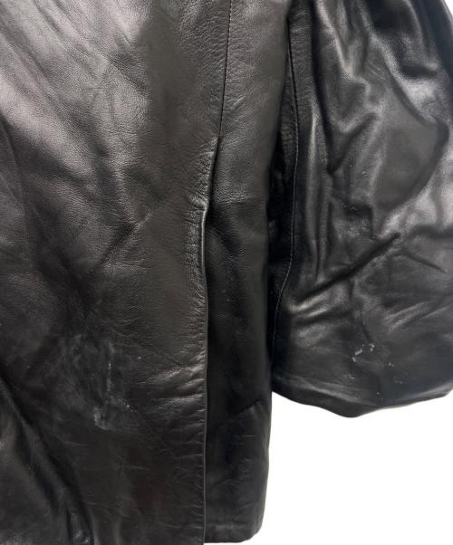 BURBERRY BLACK LABEL（バーバリーブラックレーベル）BURBERRY BLACK LABEL (バーバリーブラックレーベル) レザージャケット ブラック サイズ:Ｌの古着・服飾アイテム