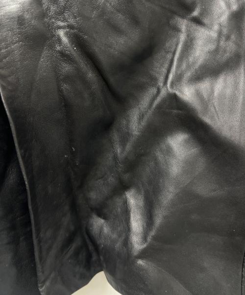 BURBERRY BLACK LABEL（バーバリーブラックレーベル）BURBERRY BLACK LABEL (バーバリーブラックレーベル) レザージャケット ブラック サイズ:Ｌの古着・服飾アイテム