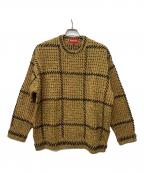 SUPREMEシュプリーム）の古着「23SSQuilt Stitch Sweter」｜イエロー×ブラック