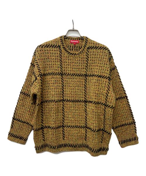 SUPREME（シュプリーム）SUPREME (シュプリーム) 23SSQuilt Stitch Sweter イエロー×ブラック サイズ:Mの古着・服飾アイテム