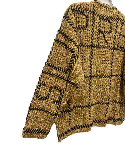 SUPREME（シュプリーム）SUPREME (シュプリーム) 23SSQuilt Stitch Sweter イエロー×ブラック サイズ:Mの古着・服飾アイテム