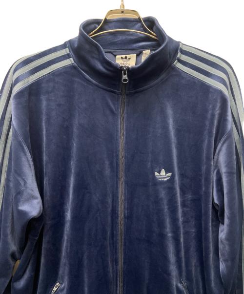 adidas（アディダス）adidas (アディダス) ベロアトラックジャケット ネイビー サイズ:ＸＬの古着・服飾アイテム