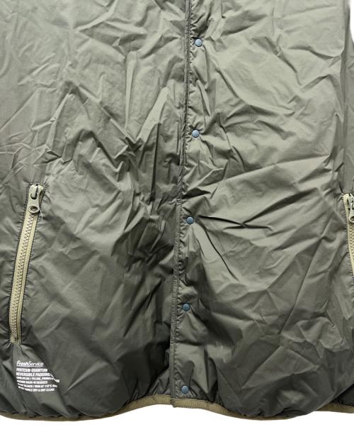 FreshService（フレッシュサービス）FreshService (フレッシュサービス) REVERSIBLE PADDING CARDIGAN グリーン サイズ:Mの古着・服飾アイテム