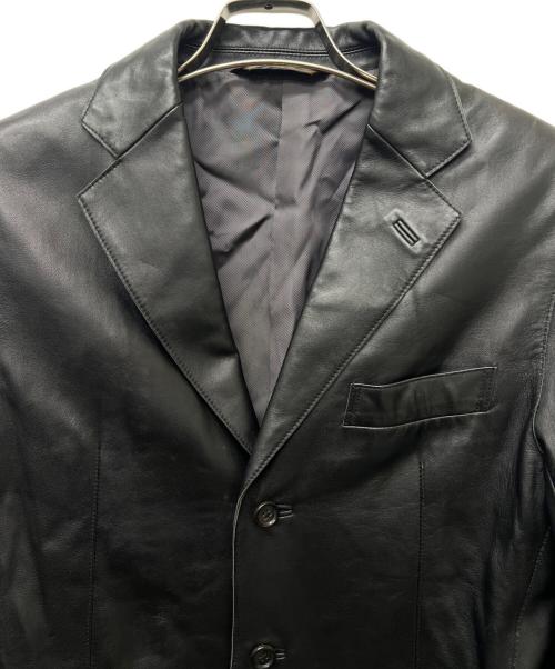 Paul Stuart（ポールスチュアート）Paul Stuart (ポールスチュアート) ラムレザージャケット ブラック サイズ:Ｌの古着・服飾アイテム