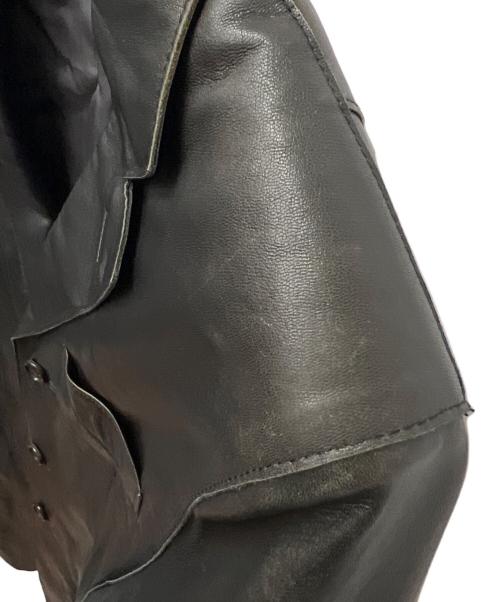 Paul Stuart（ポールスチュアート）Paul Stuart (ポールスチュアート) ラムレザージャケット ブラック サイズ:Ｌの古着・服飾アイテム