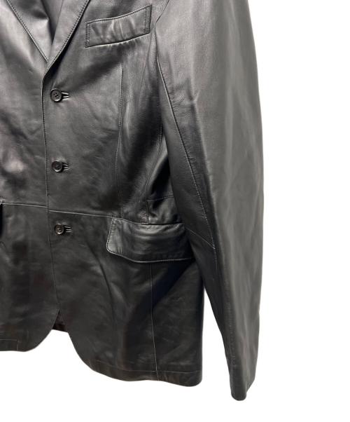 Paul Stuart（ポールスチュアート）Paul Stuart (ポールスチュアート) ラムレザージャケット ブラック サイズ:Ｌの古着・服飾アイテム