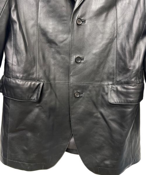 Paul Stuart（ポールスチュアート）Paul Stuart (ポールスチュアート) ラムレザージャケット ブラック サイズ:Ｌの古着・服飾アイテム