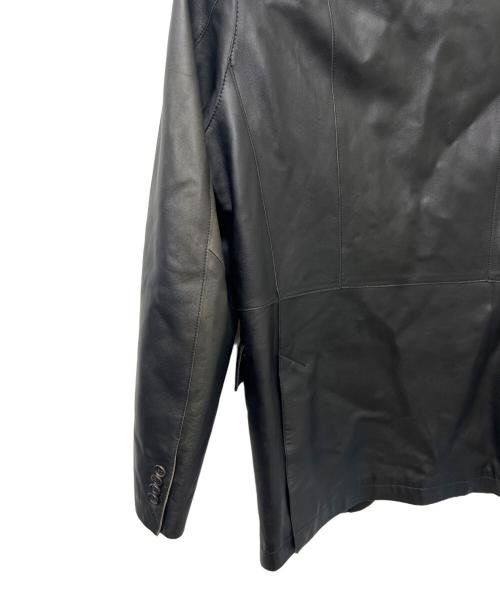 Paul Stuart（ポールスチュアート）Paul Stuart (ポールスチュアート) ラムレザージャケット ブラック サイズ:Ｌの古着・服飾アイテム