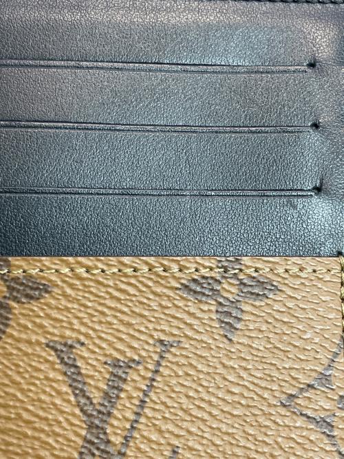 LOUIS VUITTON（ルイ ヴィトン）LOUIS VUITTON (ルイ ヴィトン) モノグラム・リバース スリム パース ベージュ×ブラックの古着・服飾アイテム