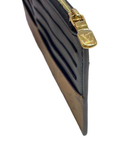 LOUIS VUITTON（ルイ ヴィトン）LOUIS VUITTON (ルイ ヴィトン) モノグラム・リバース スリム パース ベージュ×ブラックの古着・服飾アイテム