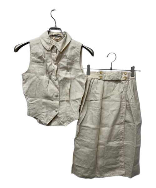 HERMES（エルメス）HERMES (エルメス) リネンブラウスセットアップ アイボリー サイズ:３８の古着・服飾アイテム