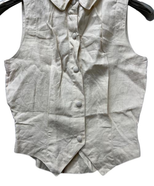 HERMES（エルメス）HERMES (エルメス) リネンブラウスセットアップ アイボリー サイズ:３８の古着・服飾アイテム