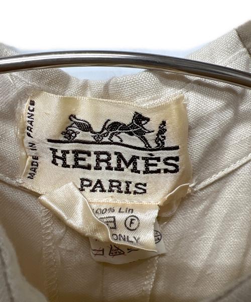 HERMES（エルメス）HERMES (エルメス) リネンブラウスセットアップ アイボリー サイズ:３８の古着・服飾アイテム