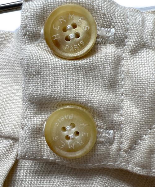 HERMES（エルメス）HERMES (エルメス) リネンブラウスセットアップ アイボリー サイズ:３８の古着・服飾アイテム