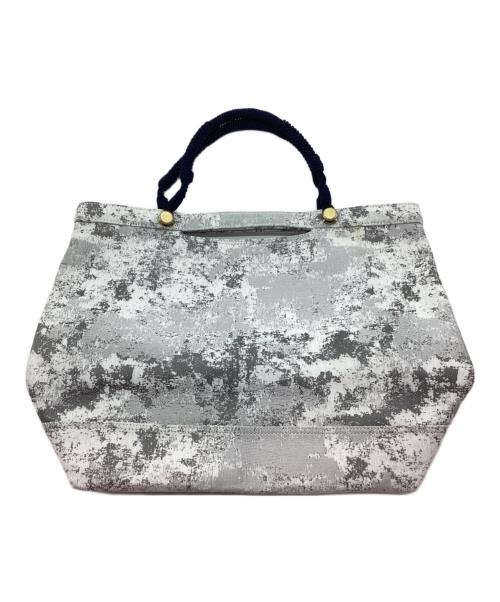 MANIUNO（マニウノ）MANIUNO (マニウノ) トートバッグ ホワイト×グレーの古着・服飾アイテム