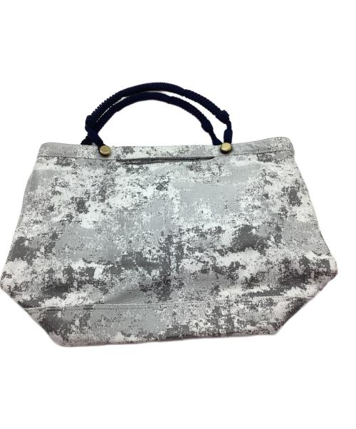 MANIUNO（マニウノ）MANIUNO (マニウノ) トートバッグ ホワイト×グレーの古着・服飾アイテム